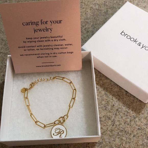 Brook&York Callie white enamel bracelet new in box - Picture 8 of 13